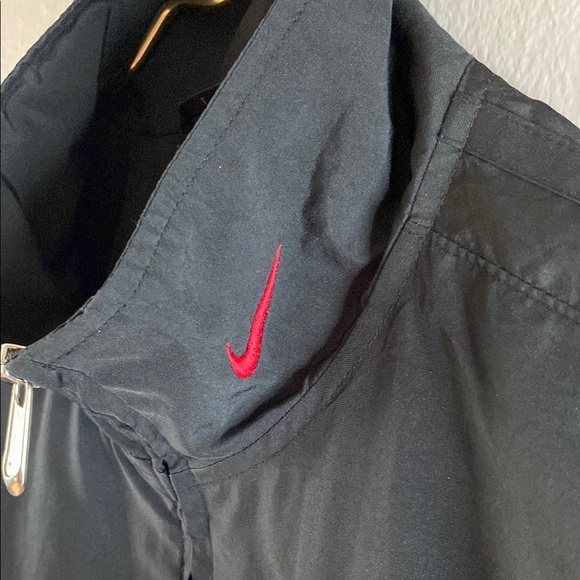 Nike Black and Red Raincoat Full Zip High Collar - Picture 8 of 16